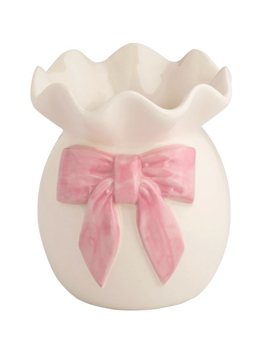MT Big Bow Ruffle Bud Vase