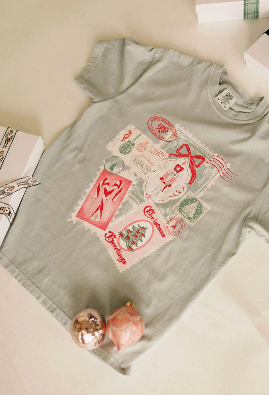 Christmas Postcard Graphic Tee