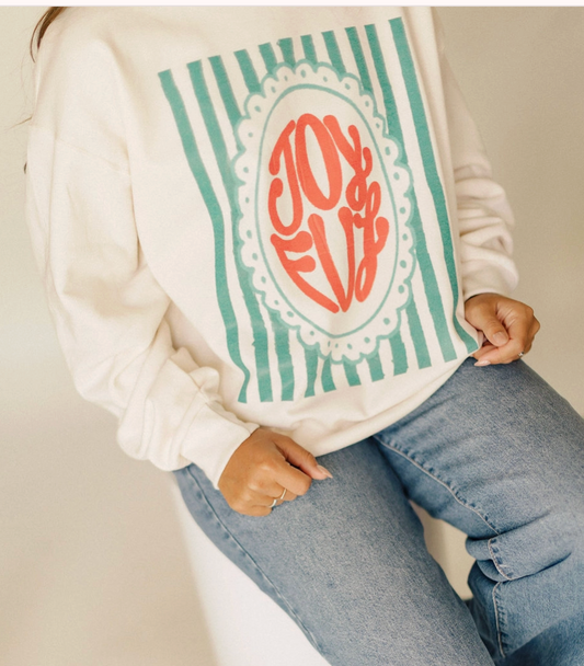 Joyful Stripe Sweatshirt
