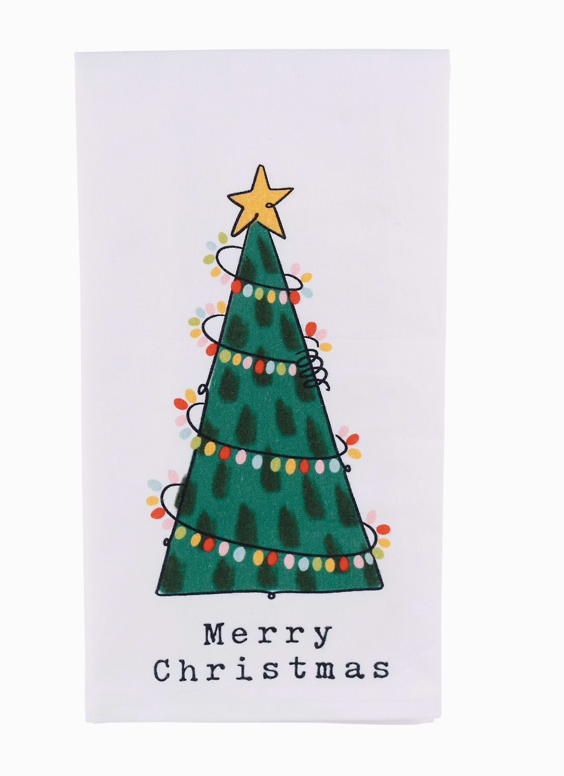 Merry Christmas Twinkle Light Tea Towel