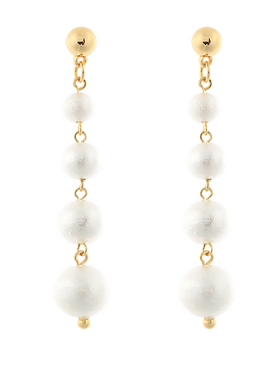 Large Acrylic Pearl Drop Earrings