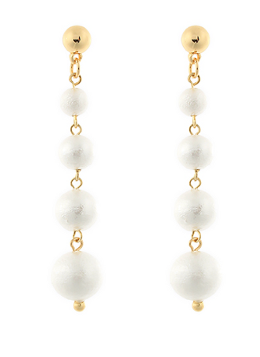 Large Acrylic Pearl Drop Earrings