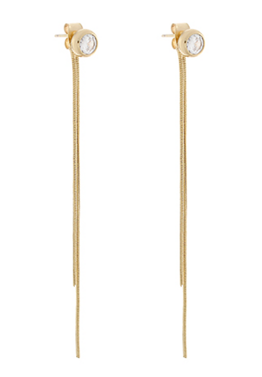Crystal Chain Drop Earrings