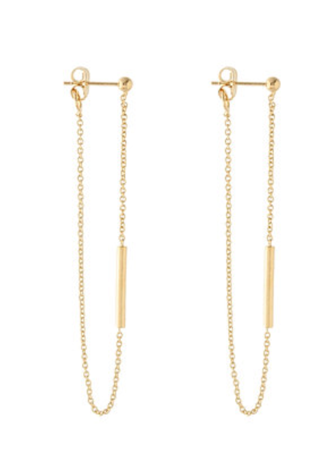 Bar Chain Loop Earrings
