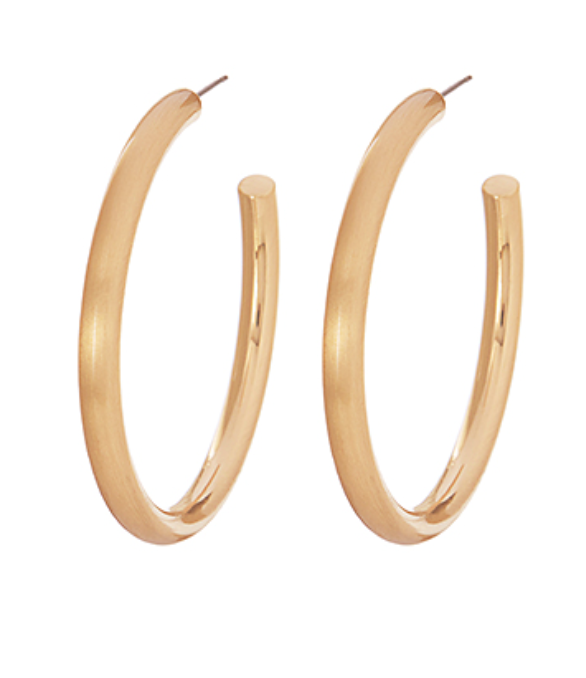 High Polished Satin Metal Hoops