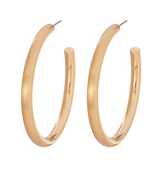 High Polished Satin Metal Hoops