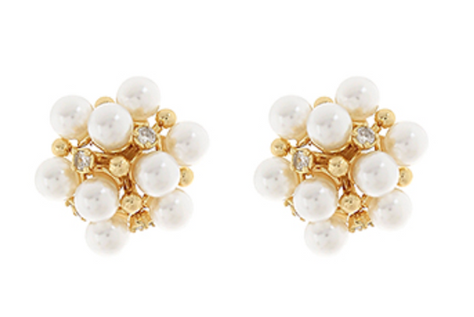 Cluster Pearl Earrings