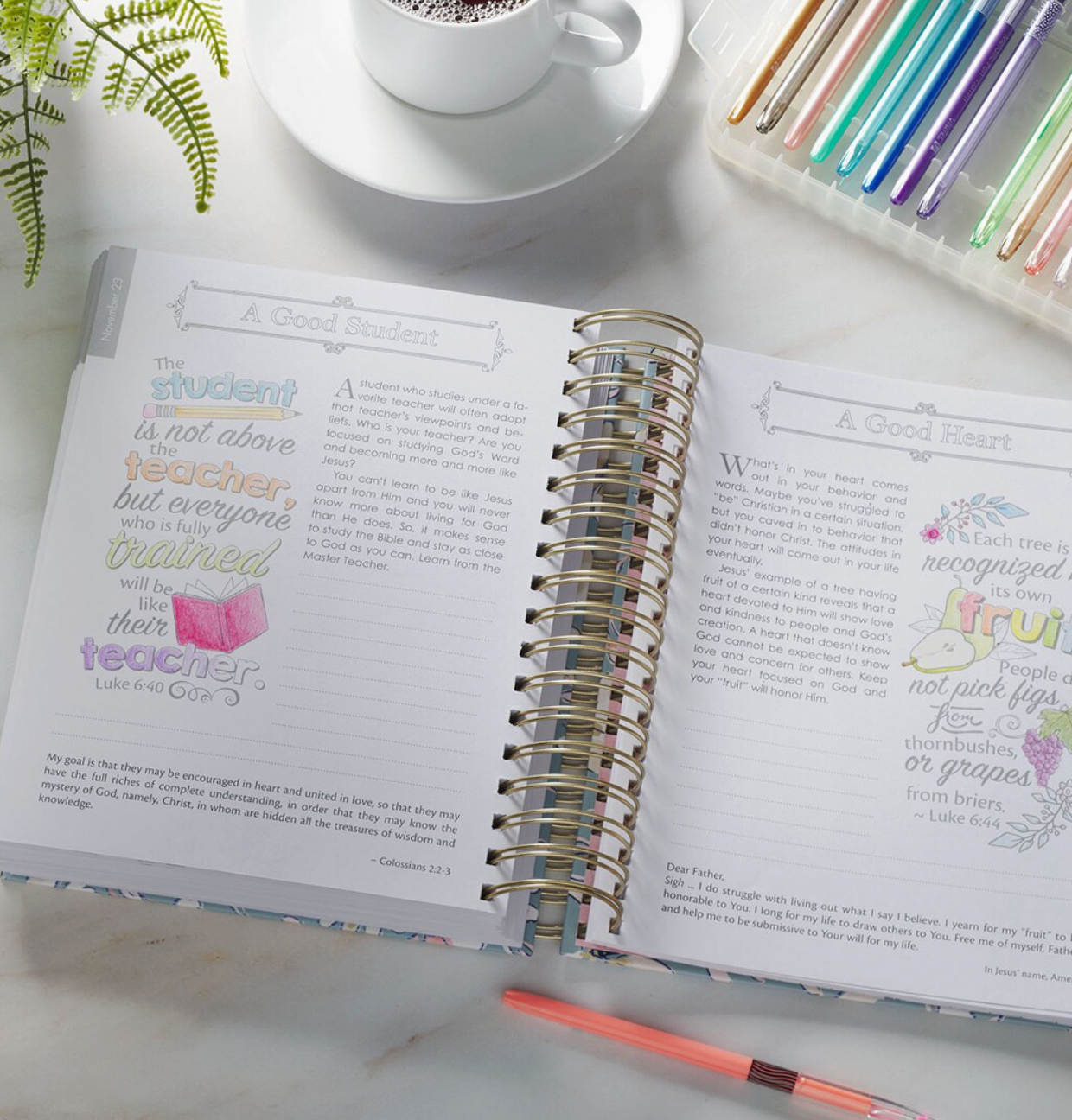 Illustrated Words of Jesus Coloring Devotional