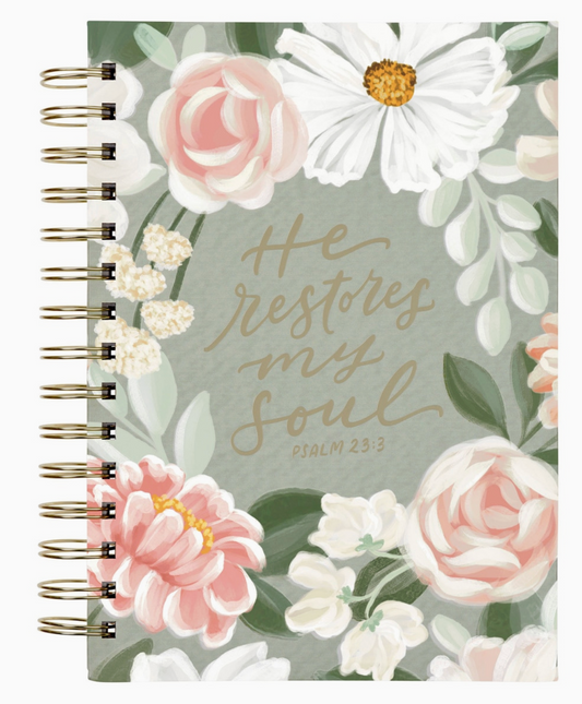 He Restores My Soul Spiral Journal