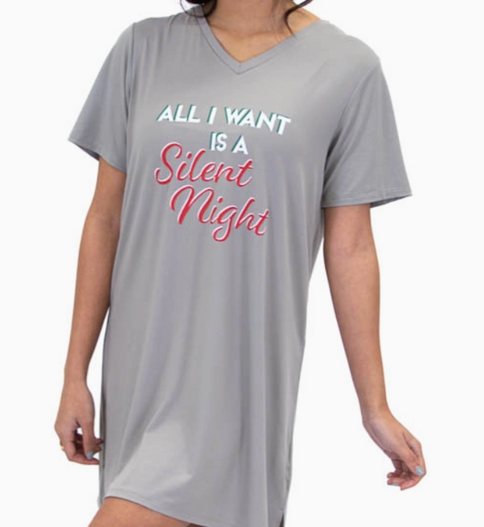 Silent Night Sleep Shirt Small