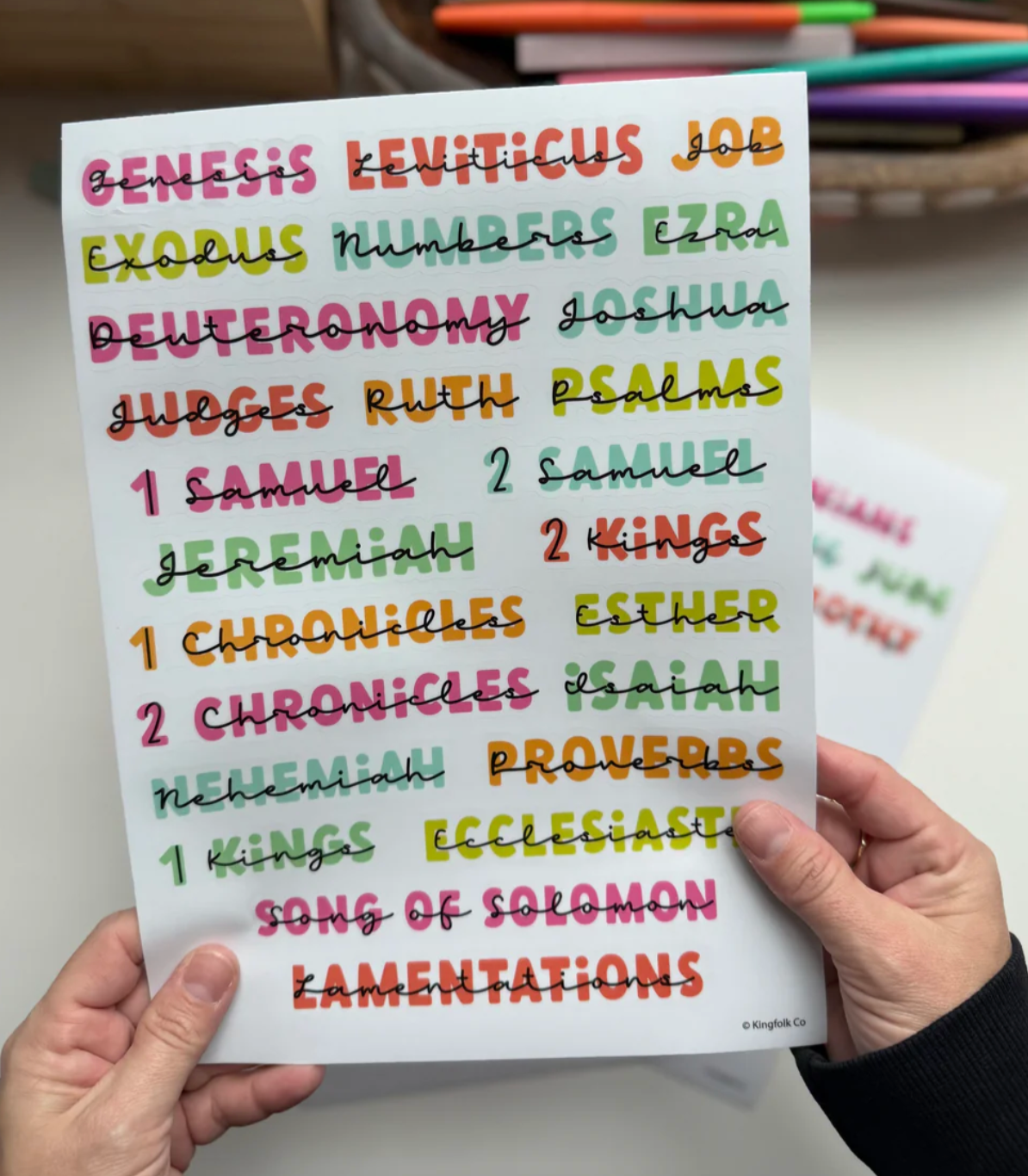 Books of the Bible Header Labels