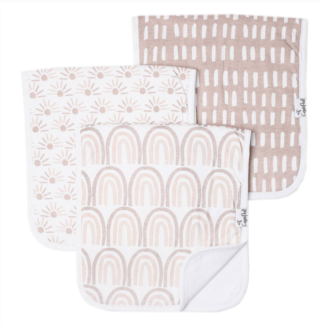 Copper Pearl Burp Cloth Set