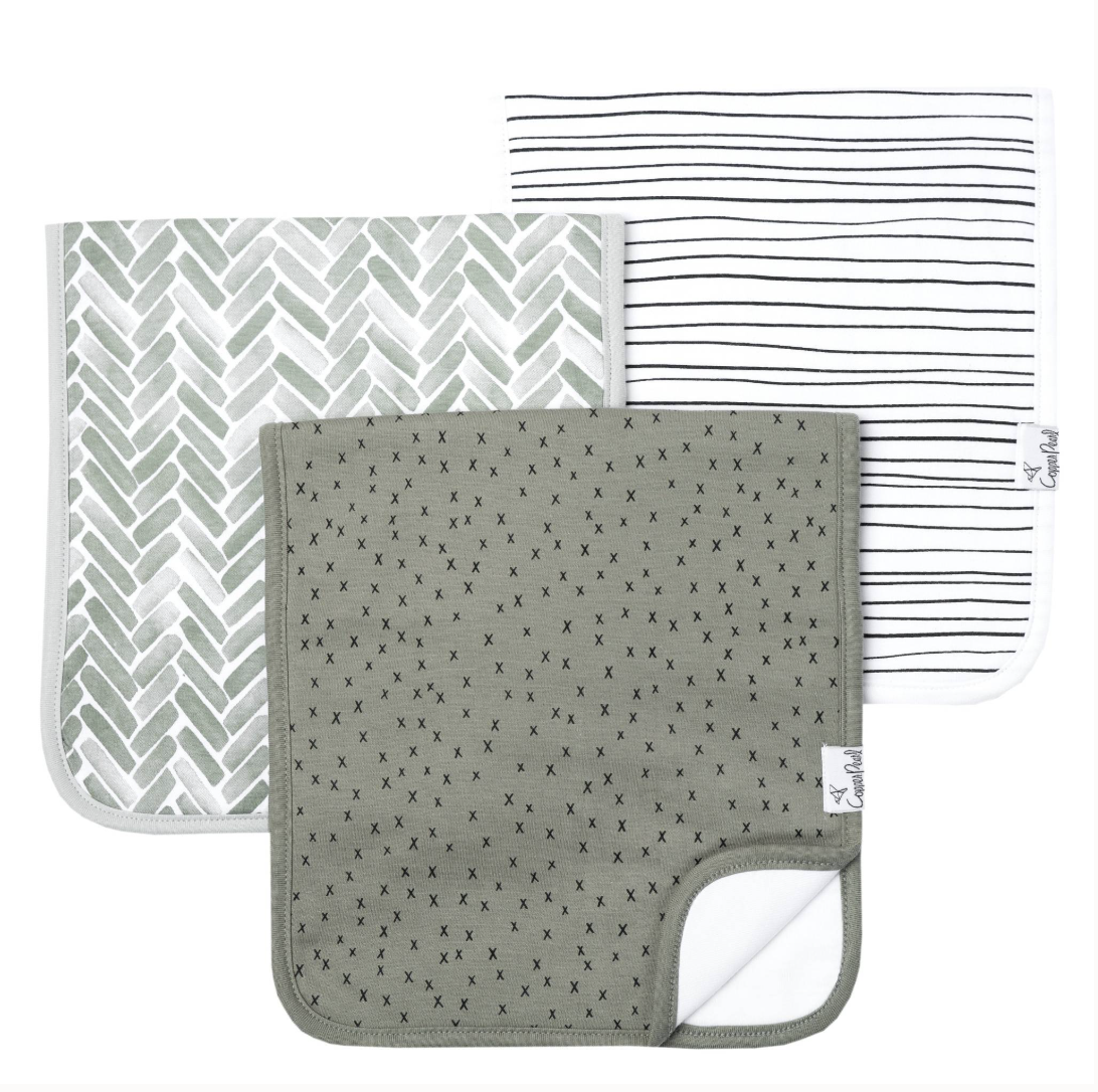 Copper Pearl Burp Cloth Set