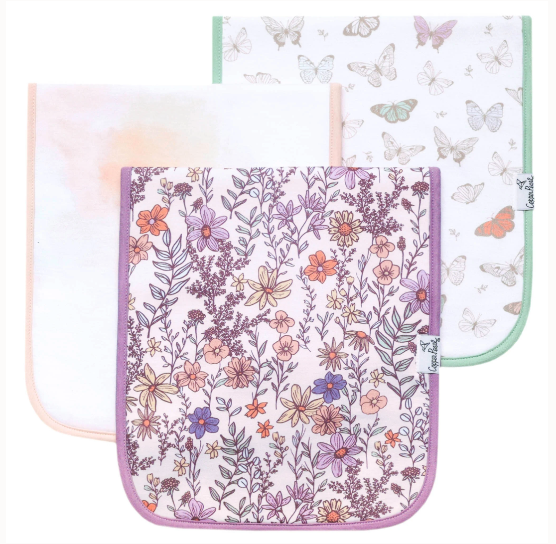 Copper Pearl Burp Cloth Set