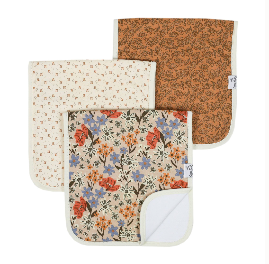 Copper Pearl Burp Cloth Set
