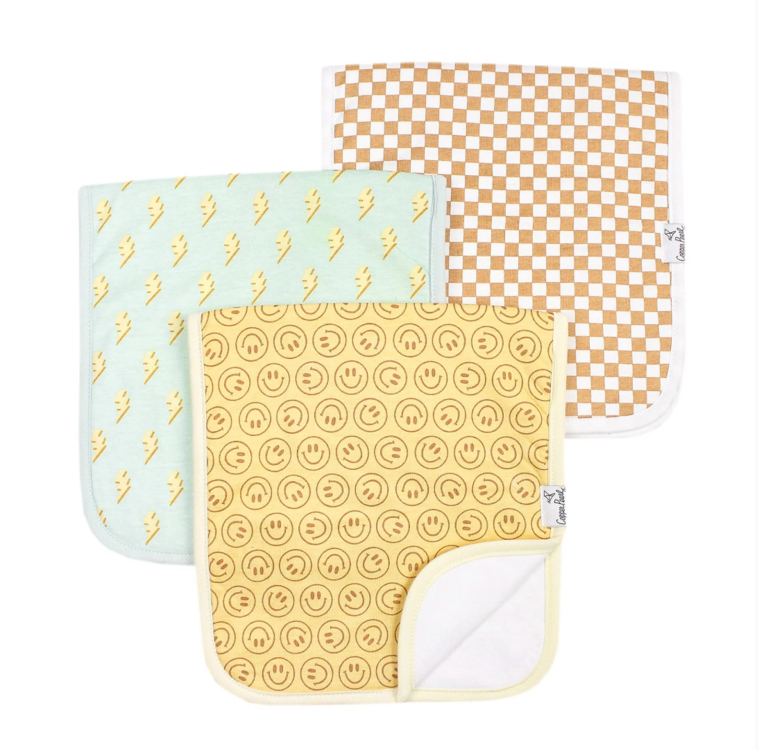 Copper Pearl Burp Cloth Set