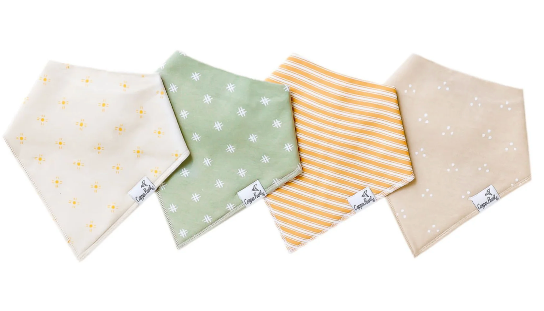 Copper Pearl Bandana Bib Set