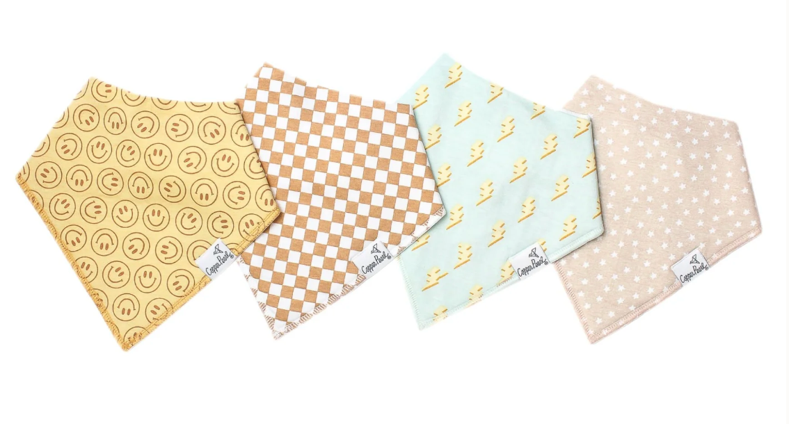 Copper Pearl Bandana Bib Set