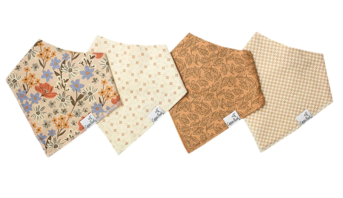 Copper Pearl Bandana Bib Set