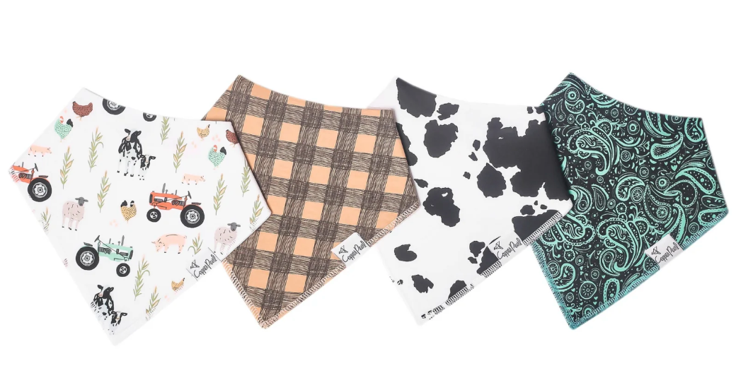 Copper Pearl Bandana Bib Set