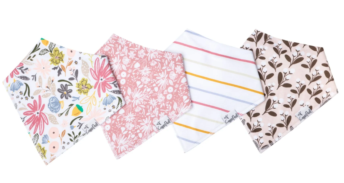 Copper Pearl Bandana Bib Set