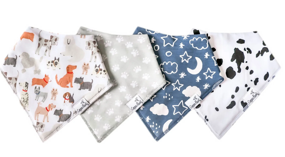 Copper Pearl Bandana Bib Set
