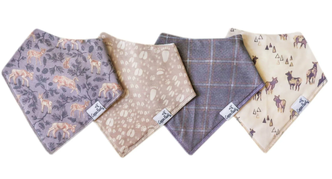 Copper Pearl Bandana Bib Set