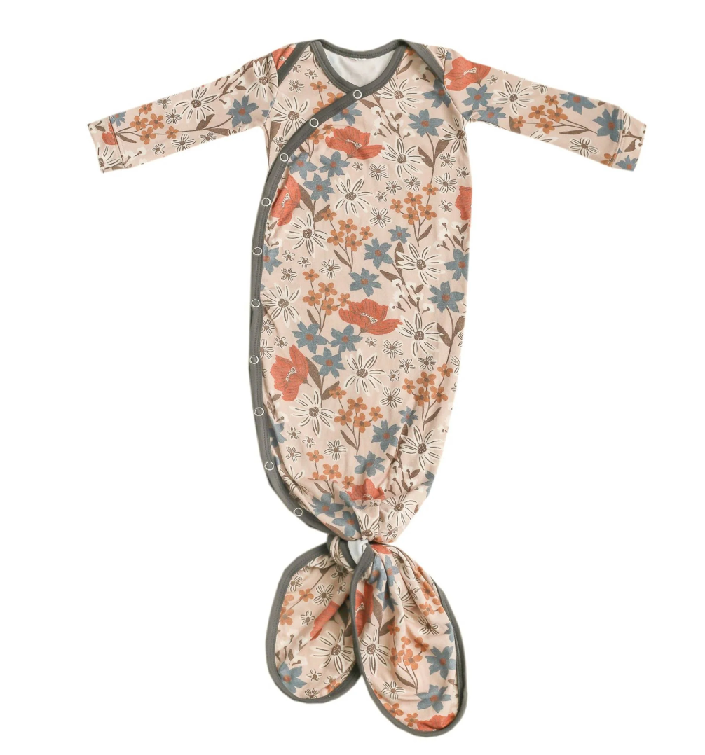 Copper Pearl Newborn Knotted Gown