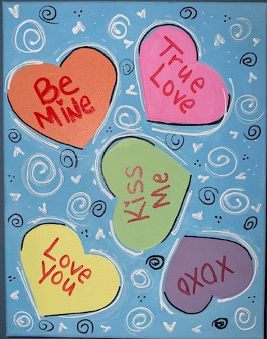 Valentine Past Night Painting Class $35 1-26-26 6:00-8:00