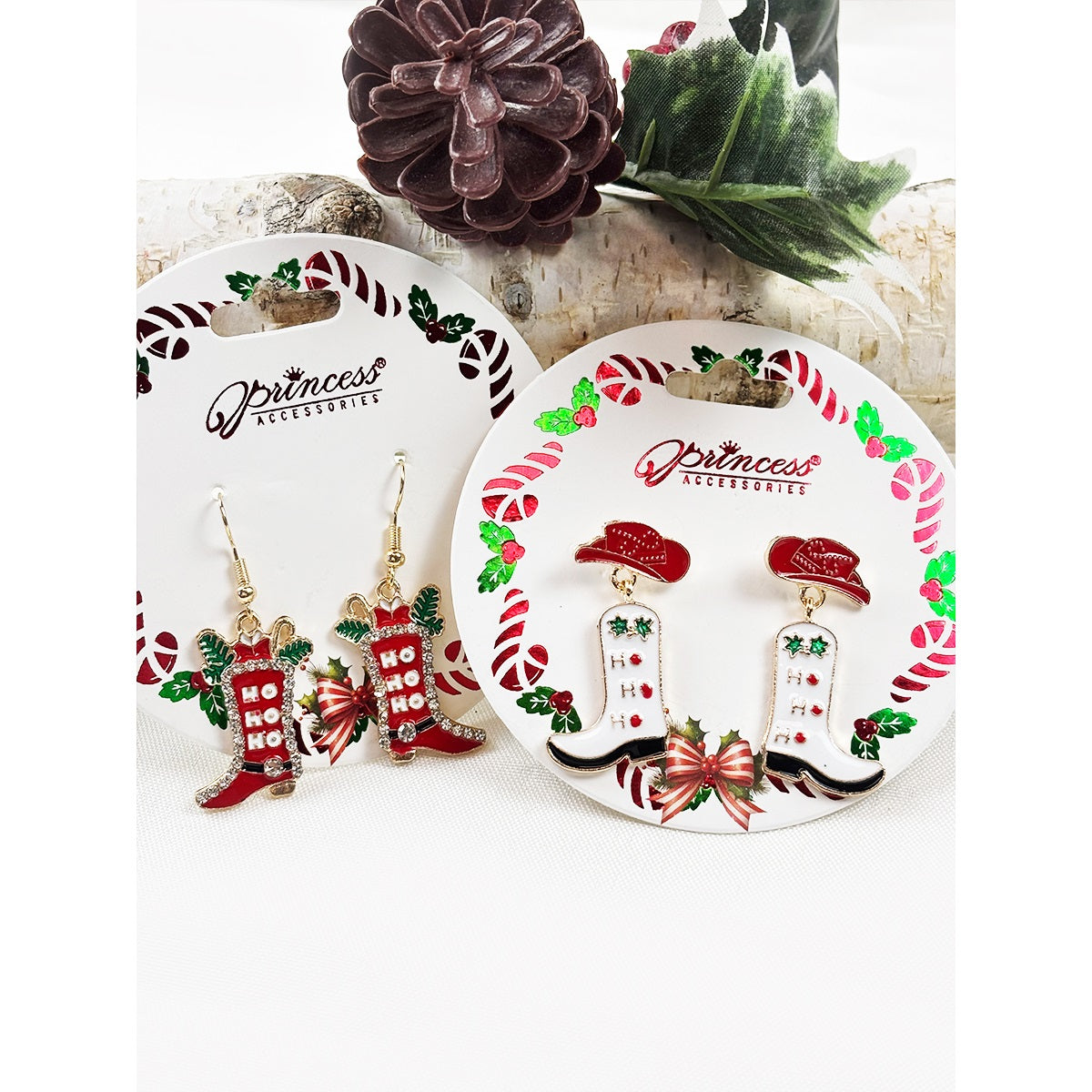Western Christmas Dangle Earrings
