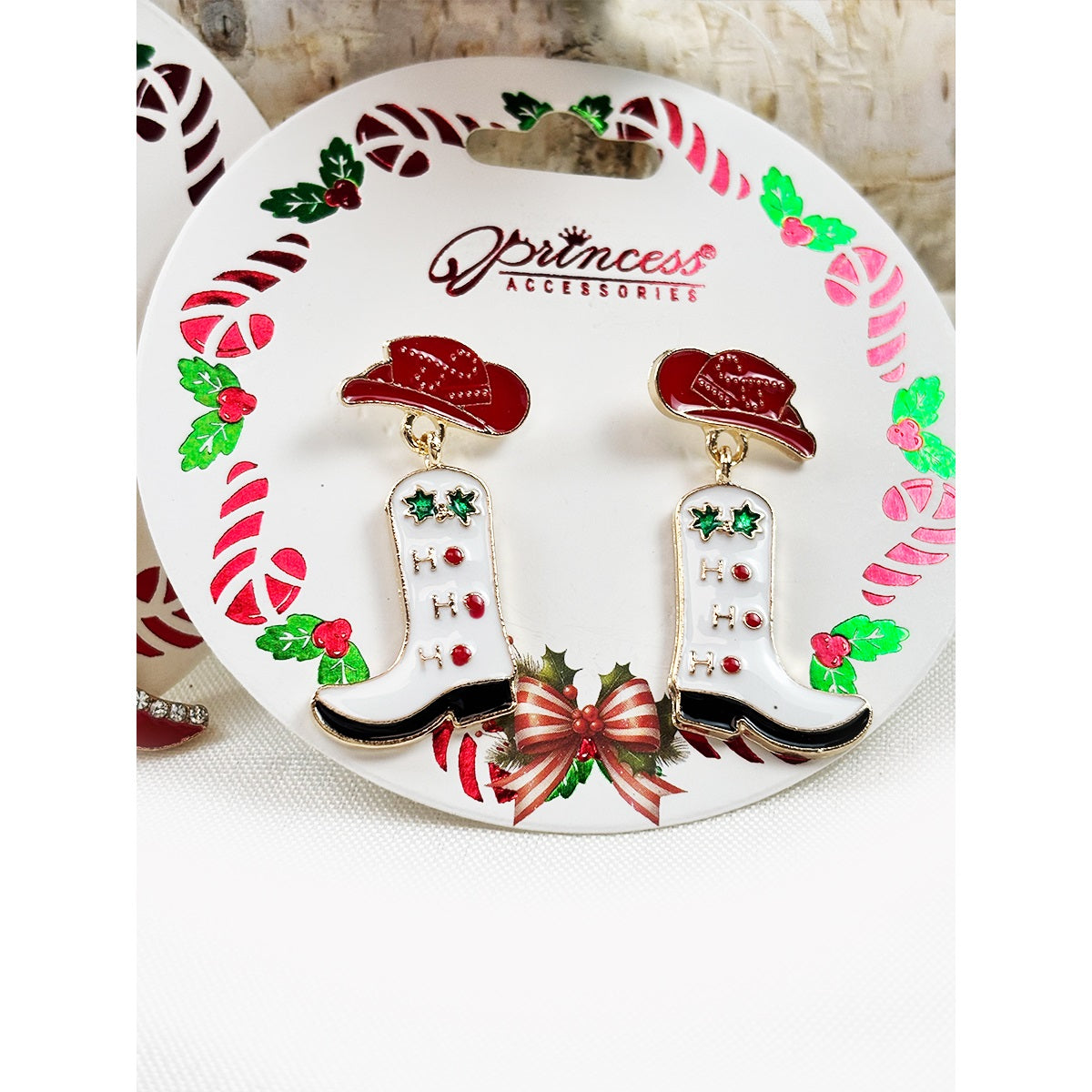 Western Christmas Dangle Earrings