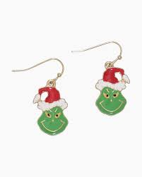 Small Christmas Grinch Earrings