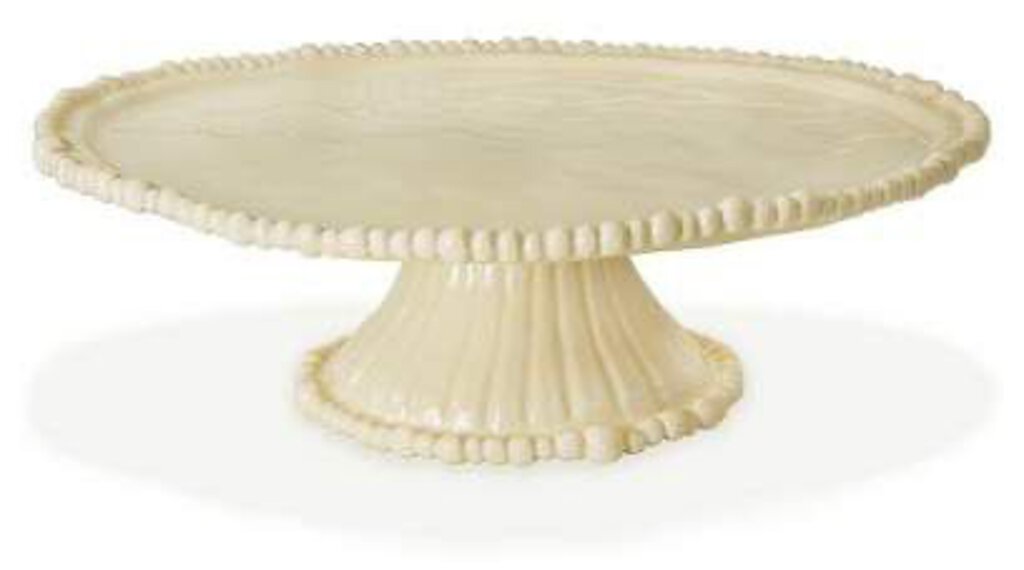 Beatriz Ball Alegria Pedestal Cake Plate - Ivory
