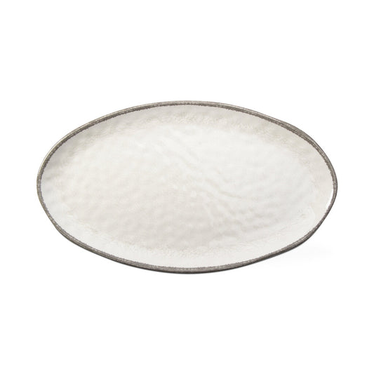 Veranda Melamine Oval Platter - Ivory