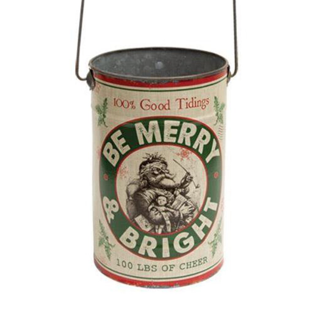 Christmas Tin Bucket