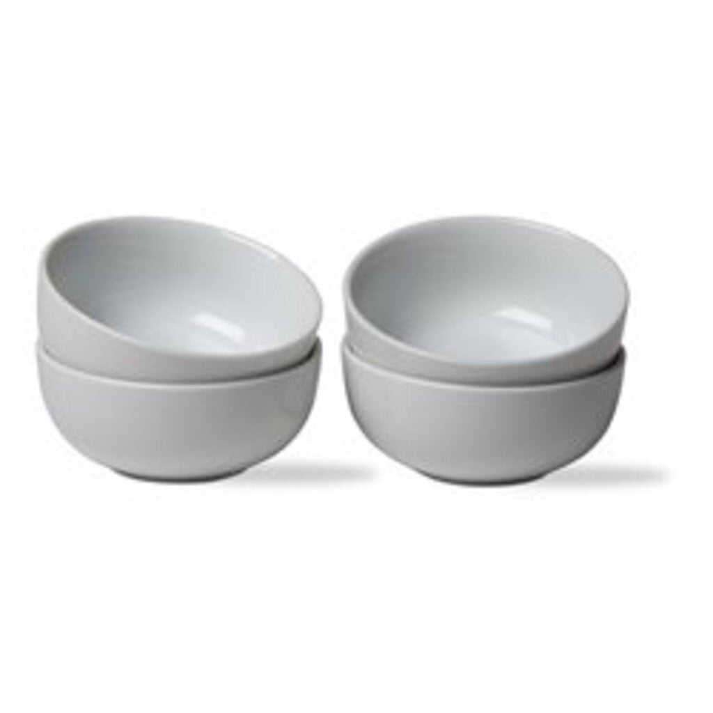 Whiteware Round Bowl Set/4 White