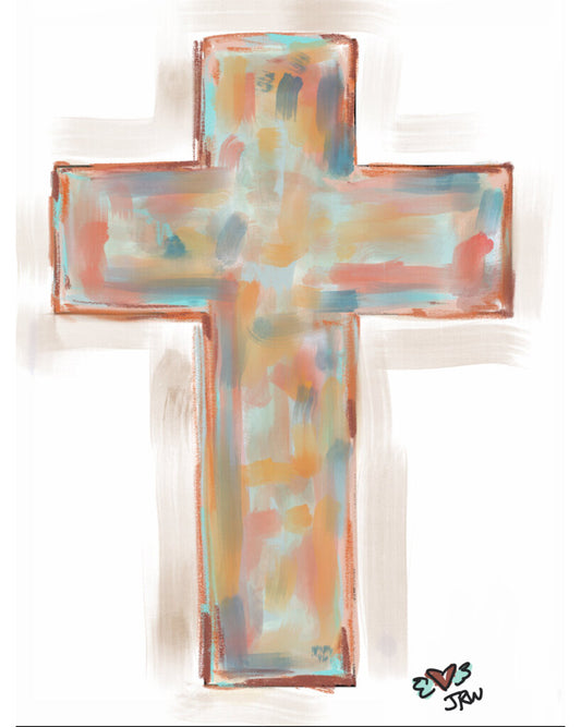 Southern Cotton Mill Watercolor Cross
