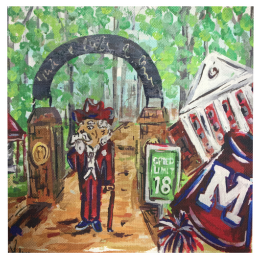 Southern Cotton Mill Walk Of Champions Canvas 18X18