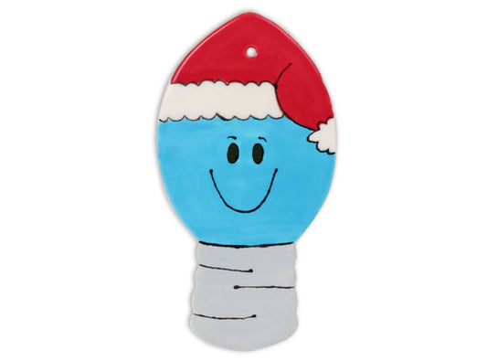Ceramic Christmas Bulb Ornament