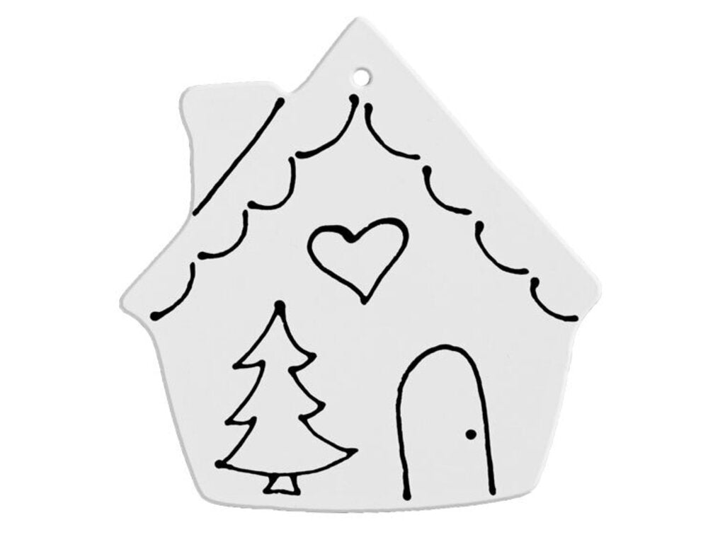 Hand Detailed Gingerbread House Ornament