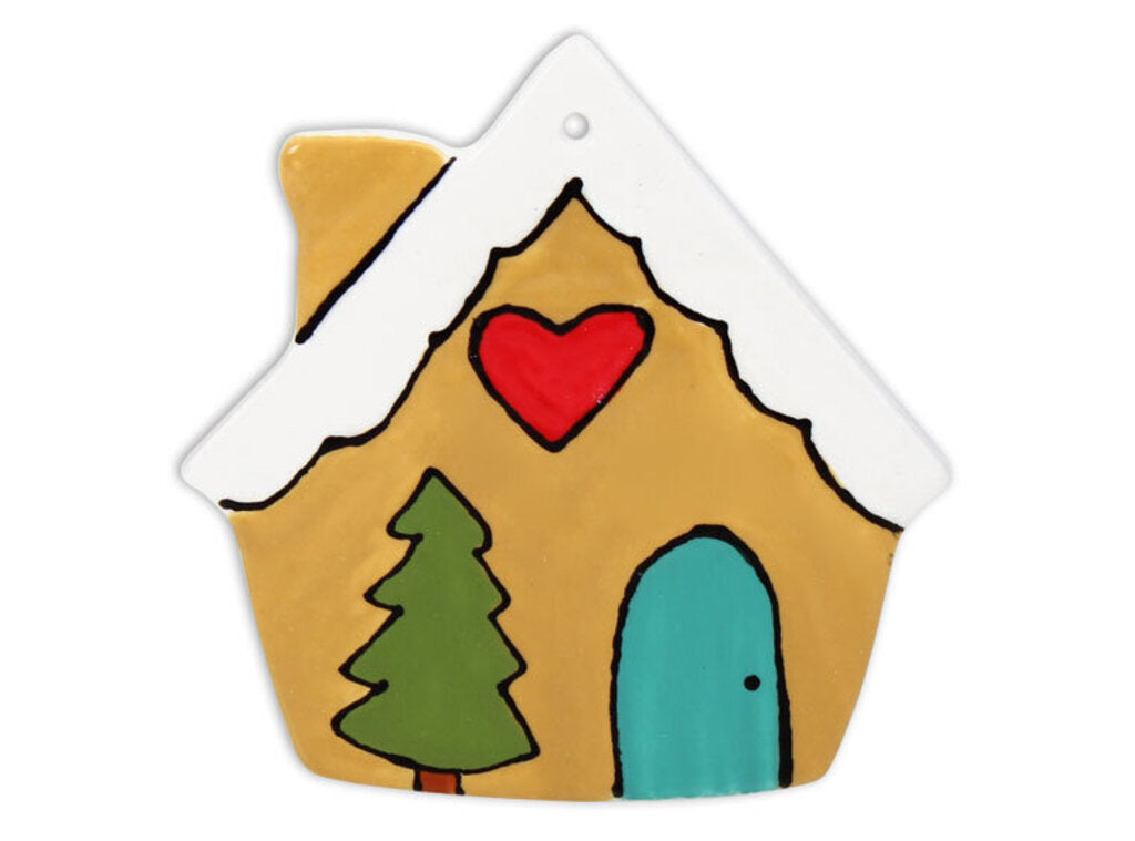 Hand Detailed Gingerbread House Ornament