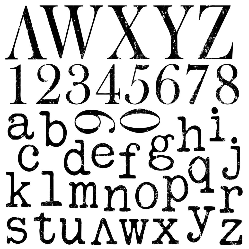 Typesetting 12x12 Decor Stamp
