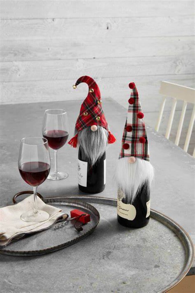 Red Gnome Wine Bottle Cover