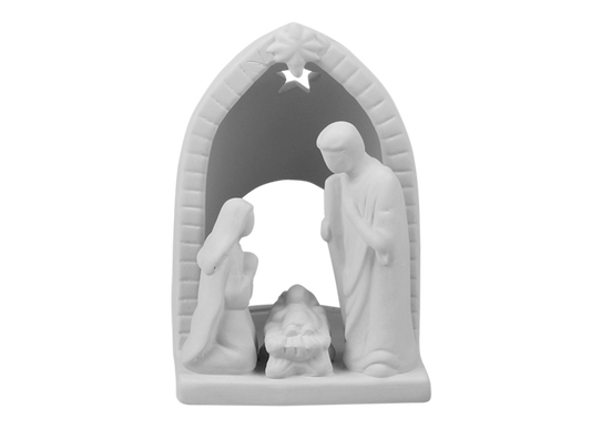 Ceramic Nativity Scene Votive