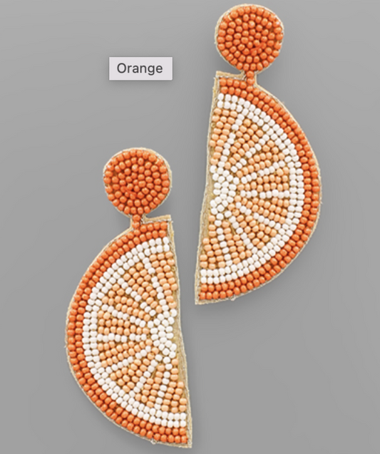 Fruit Seed Bead Earrings