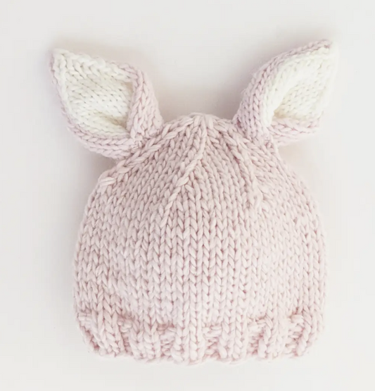 Bunny Ears Blush Beanie Hat
