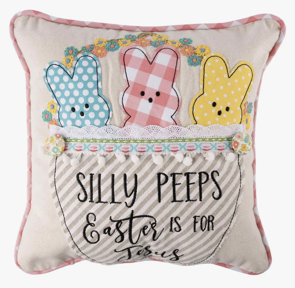 Easter Basket Silly Peeps Pillow