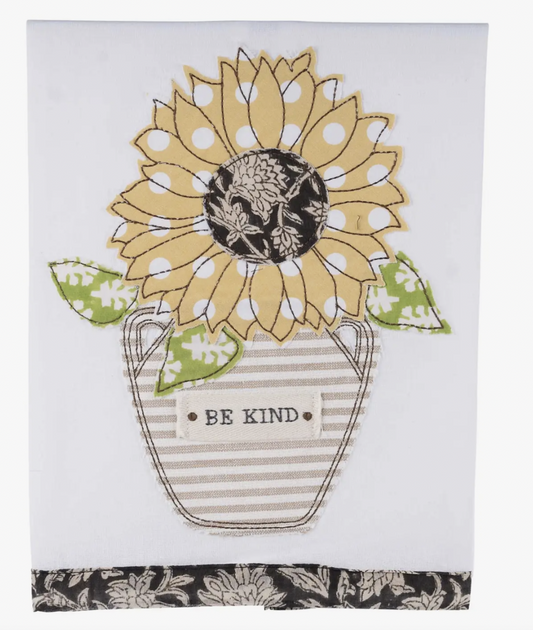 Be Kind Sunflower Tea Towel