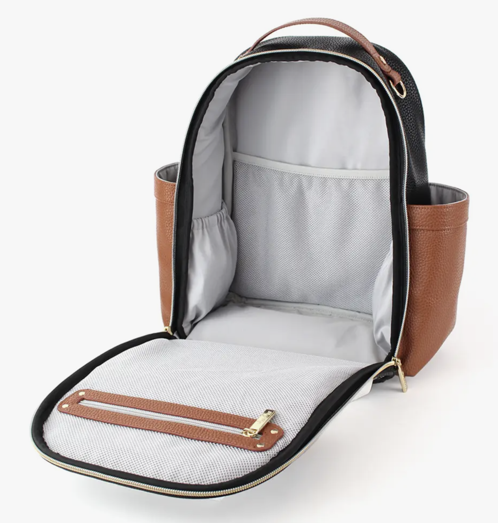 Itzy Ritzy Coffee & Cream Mini Diaper Bag Backpack