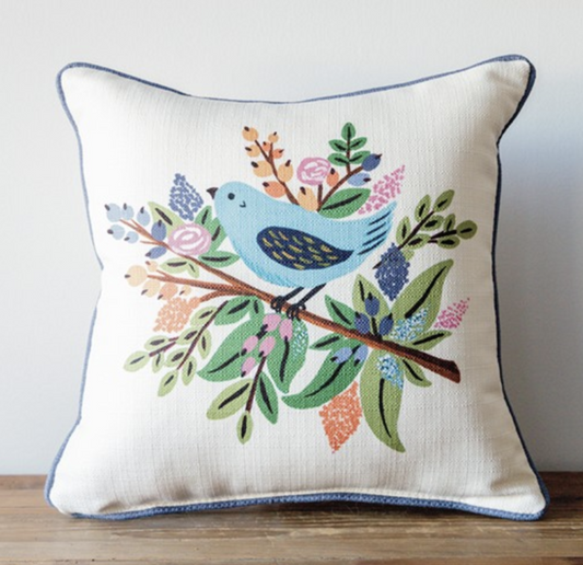 Springtime Bird Pillow